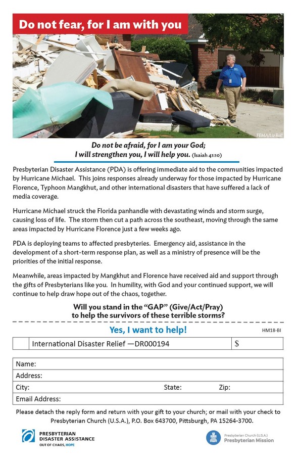 disaster assistance – First Presbyterian Church Granbury